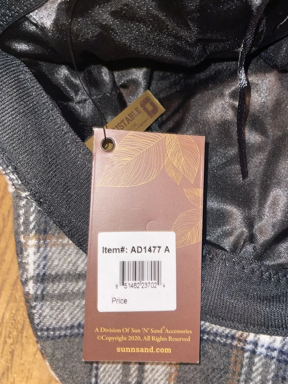 ADORA Plaid Newsboy Cap